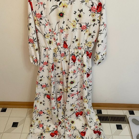 Florcoo Fashion Elegant Print Patchwork O Neck A Line Dress - Picture 7 of 7